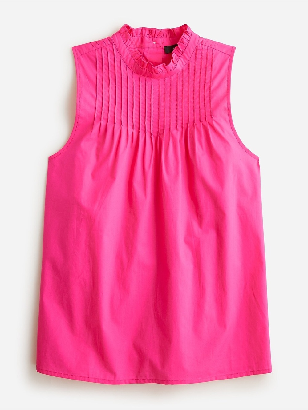 J.Crew Sweet Fuchsia Pintuck Cotton Poplin Top | Size Medium